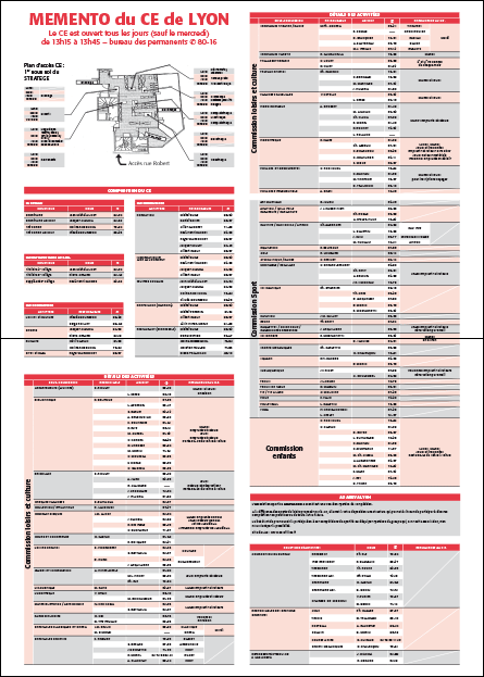 Pages intérieures spéciales organigramme CE